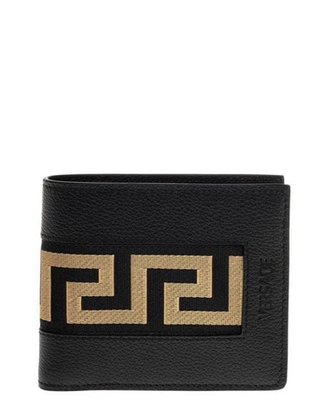 versace mens black leather wallet|Versace bifold wallet.